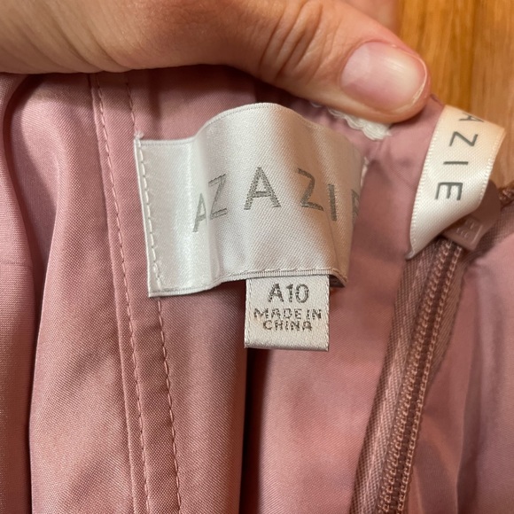 Azazie Strapless Blush Dress - Picture 6 of 6